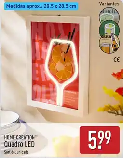 ALDI Home creation quadro led sortido promoção