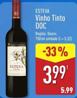 ALDI Esteva Vinho Tinto DOC promoção