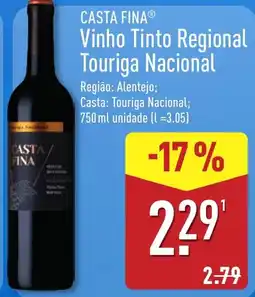 ALDI Casta Fina Vinho Tinto Regional Touriga Nacional promoção