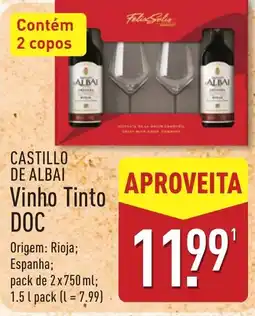 ALDI Castillo de Albai Vinho Tinto DOC promoção