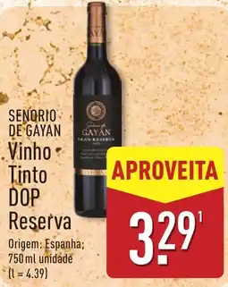 ALDI Senorio de gayan vinho tinto dop reserva promoção