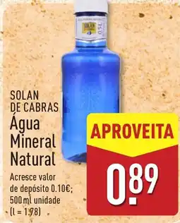 ALDI Água mineral natural solan de cabras promoção