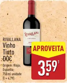 ALDI Rivallana Vinho Tinto DOC promoção