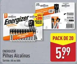 ALDI Energizer Pilhas Alcalinas promoção