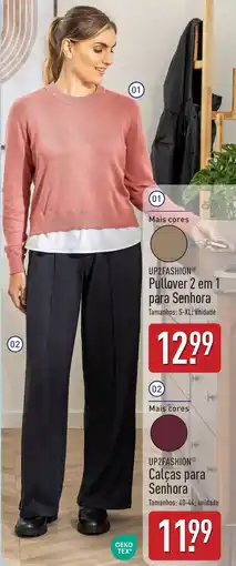 ALDI Up2fashion pullover 2 em 1 para senhora promoção
