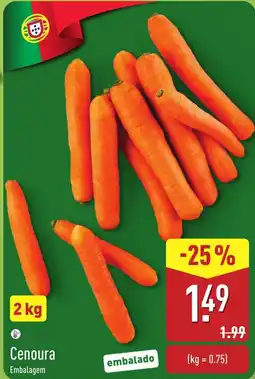 ALDI Cenoura promoção