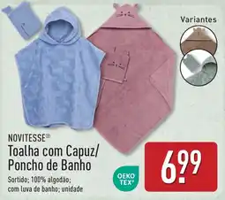 ALDI Novitesse toalha com capuz/poncho de banho promoção