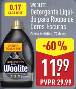 ALDI Detergente Líquido para Roupa de Cores Escuras Woolite promoção