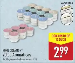 ALDI Home creation velas aromáticas promoção