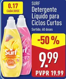 ALDI Surf Detergente Líquido para Ciclos Curtos promoção