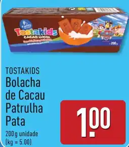 ALDI Tostakids Bolacha de Cacau Patrulha Pata promoção