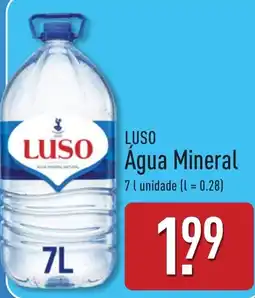 ALDI Luso água mineral promoção
