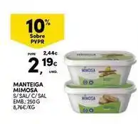 Continente Bom dia Mimosa - manteiga promoção