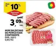 Continente Bom dia Mini - salsichas de porco kids continente promoção