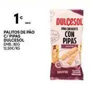 Continente Bom dia Dulcesol - palitos de pão c/pipas promoção