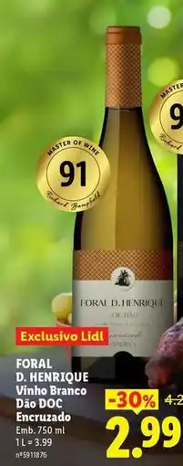 Lidl Master - vino branco d'ao doc encruzado promoção
