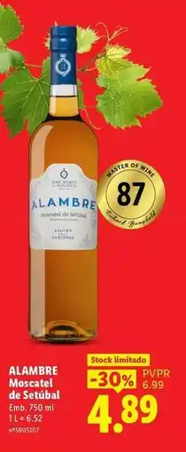 Lidl Alambre - moscatel de setubal promoção