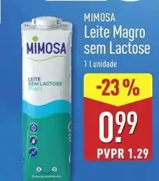 ALDI Mimosa - leite magro sem lactose promoção