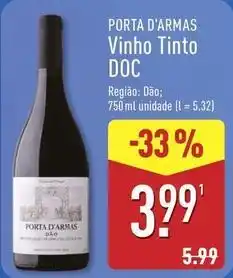 ALDI Vinho tinto doc promoção