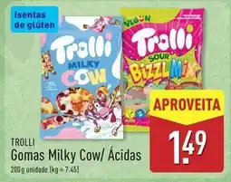 ALDI Trolli - gomas milky cow/ ácidas promoção