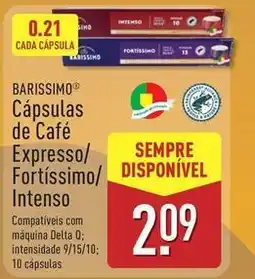 ALDI Barissimo - capsulas de cafe expresso/fortissimo/intenso promoção