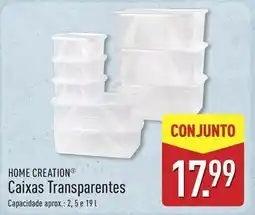ALDI Home creation - caixas transparentes promoção