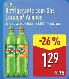 ALDI Sumol - refrigerante com gas laranja/ananas promoção