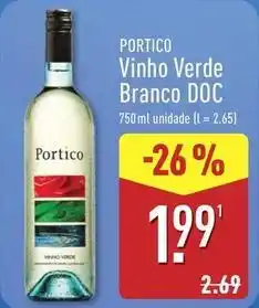 ALDI Vinho verde branco doc promoção
