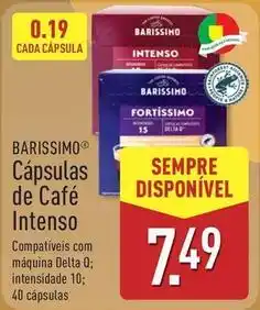 ALDI Barissimo - capsulas de cafe intenso promoção