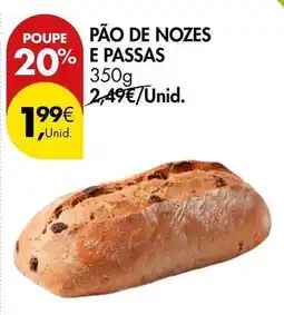 Pingo Doce Pão de nozes e passas promoção