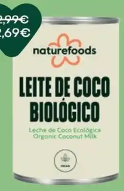 Celeiro Naturefoods leite de coco biológico promoção