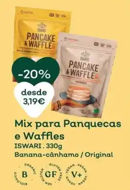 Celeiro Mix para Panquecas e Waffles ISWARI promoção