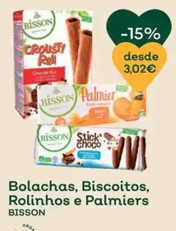Celeiro Bolachas, Biscoitos, Rolinhos e Palmiers Bisson promoção