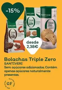 Celeiro Bolachas Triple Zero Santiveri promoção