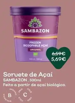 Celeiro Sorvete de Açaí Sambazon promoção