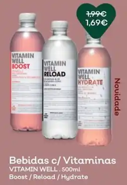 Celeiro Bebidas c/Vitaminas Vitamin Well Boost / Reload / Hydrate promoção