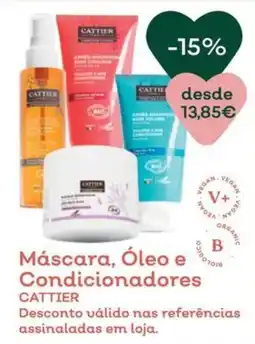 Celeiro Máscara, Óleo e Condicionadores Cattier promoção