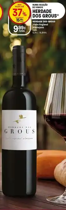 Herdade dos grous vinho regional alentejano