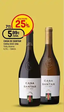 Intermarché Casa de santar vinho DOC dão tinto, branco promoção