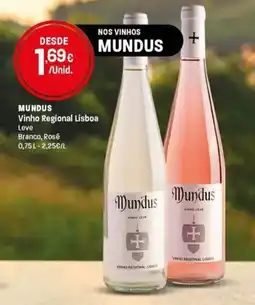 Intermarché Mundus Vinho Regional Lisboa Leve Branco Rose promoção