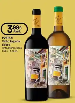 Intermarché Porta 6 Vinho Regional Lisboa Tinto, Branco, Rosé promoção