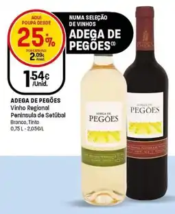Intermarché Adega de pegões Vinho Regional Peninsula de Setúbal Branco, Tinto promoção