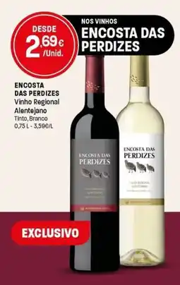 Intermarché Encosta das perdizes vinho regional alentejano tinto, branco promoção
