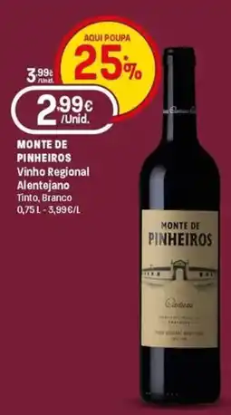 Intermarché Monte de pinheiros vinho regional alentejano Tinto, Branco promoção