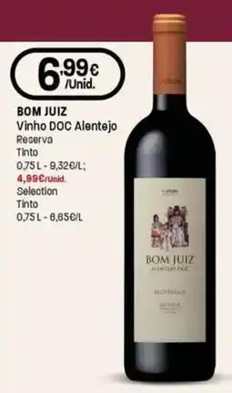 Intermarché Bom juiz Vinho DOC Alentejo Reserva Tinto promoção