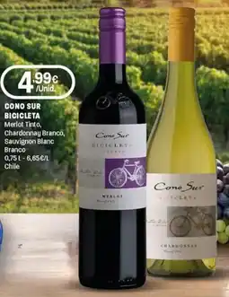 Intermarché Cono sur bicicleta merlot tinto, chardonnay branco, sauvignon blanc branco promoção