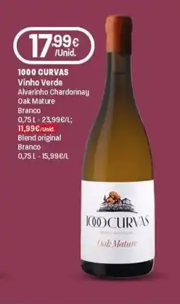 Intermarché 1000 curvas vinho verde alvarinho chardonnay oak mature branco promoção