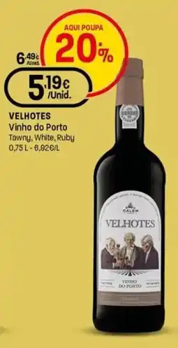 Intermarché Velhotes Vinho do Porto Tawny, White, Ruby promoção