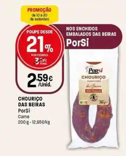 Intermarché Chourico das beiras porsi carne promoção