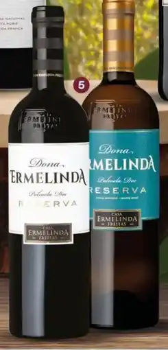 Intermarché Dona ermelinda vinho DOC palmela reserva tinto, branco promoção